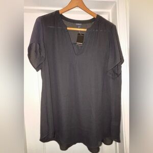 Torrid Elegant Black Blouse
